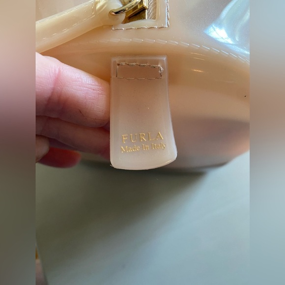 EXTRAS Auth Furla Candy Cookie leather & handles, excellent, & pink purse - Picture 14 of 16